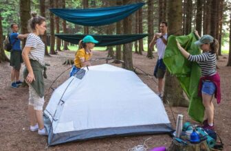 haz ejercicio acampando